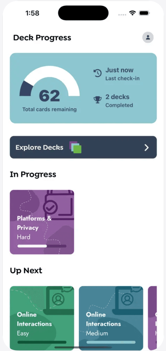 ACT Conversation Cards App screenshot 1
